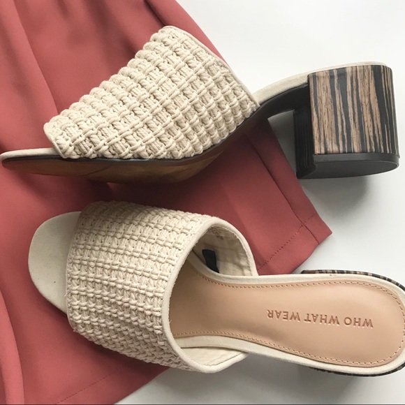 woven mule slides